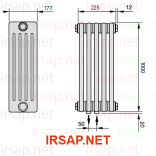 Радиатор IRSAP Tesi 51000/5 T50 CL 01